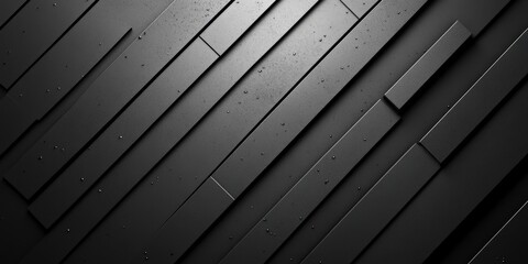 Abstract Black Geometric Background with Diagonal Shapes