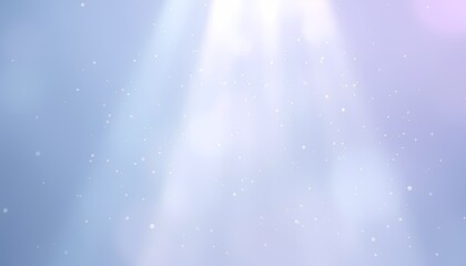 Obraz premium Ethereal Particles Floating in Beams of Light and a Blue-White Gradient