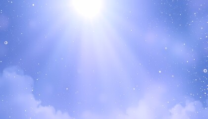 Fototapeta premium Dreamy Cosmic Scene with Floating Particles in a Blue-Lavender Gradient