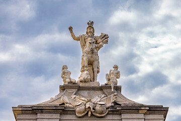 Statue in the fortress city of Alba Iulia in romania 