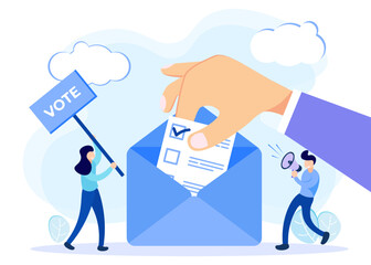 Illustration vector graphic cartoon character of voting