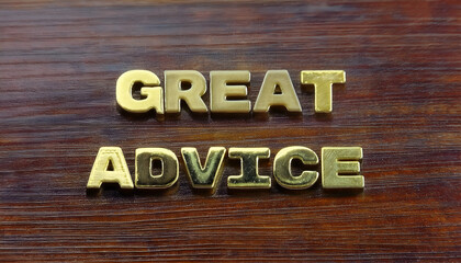 Fototapeta premium Great Advice word