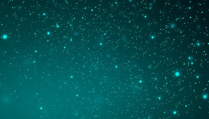 Obraz premium Teal Bokeh Cascade on Dark Horizon Abstract Twilight Dreamscape Design