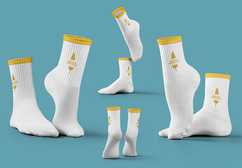 4 Mockups of Medium Socks