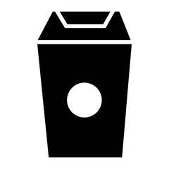 black trash bin icon