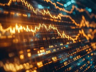 Obraz premium Abstract Background of Stock Market Data and Charts
