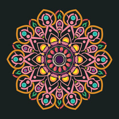simple mandala vector graphics design