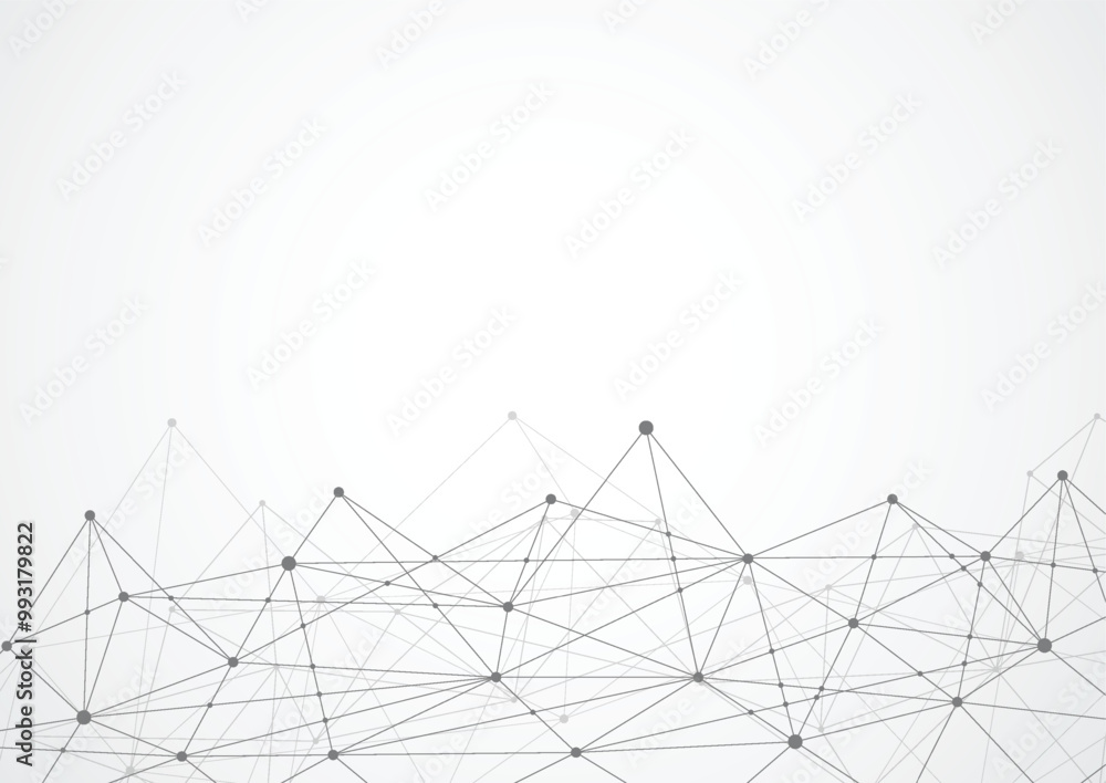 Aufkleber abstract polygonal space background with connecting dots and lines. vector illustration
