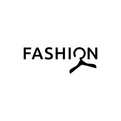 Hanger or Fashion text Logo design vector