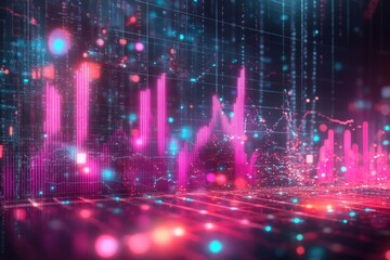 Fototapeta premium Stock Market and Forex Trading Graph Background with Financial Data