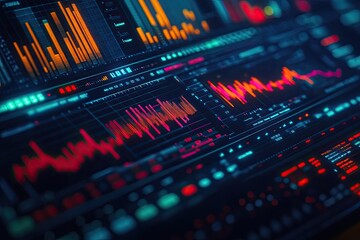 Stock Market and Forex Trading Graph Background with Financial Data