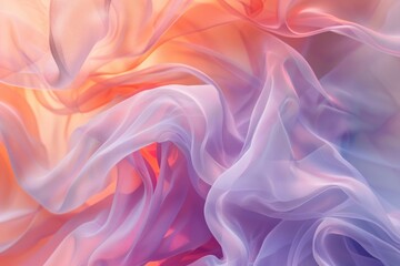 Obraz premium Colorful Abstract Flowing Fabric Texture with Pastel Gradient Hues