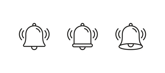 Notification ringing bell icon set 