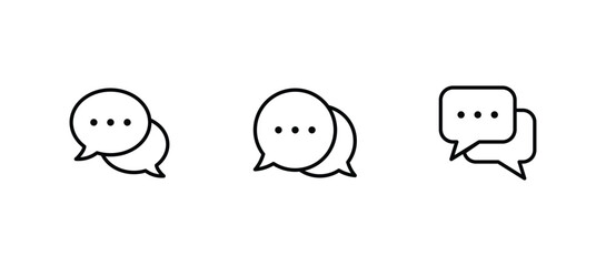 Chat Bubble Icon set. Chat, message, message, sms, chatting, talk line icon vector