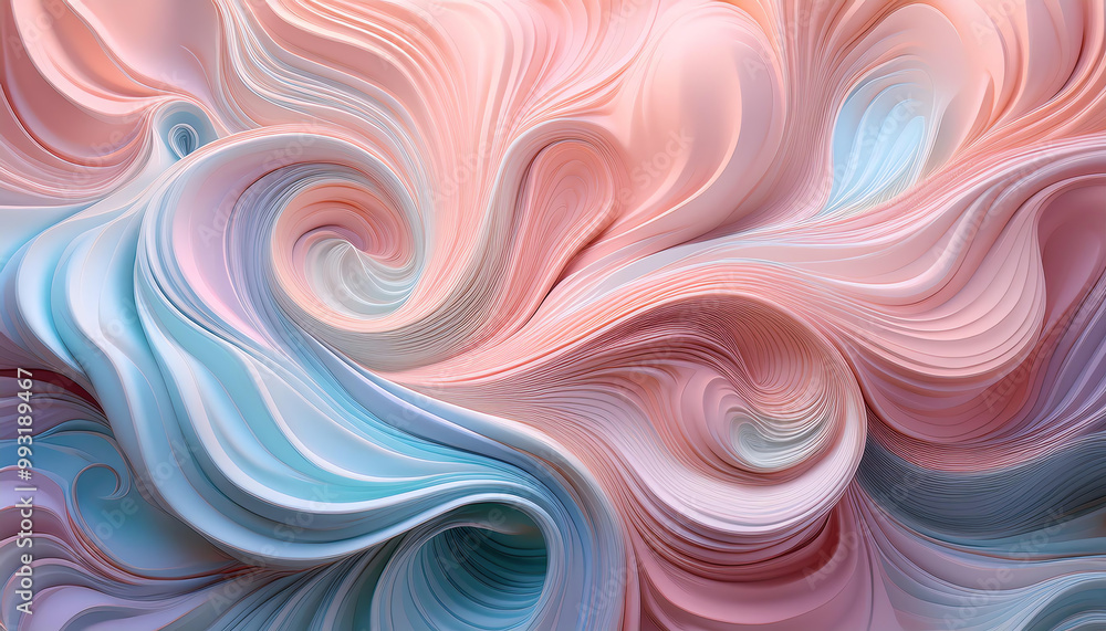 Aufkleber colorful wave patterns create a vibrant fluid design against a soft background.