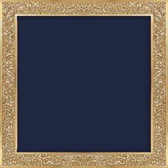 Dark blue background with gold frame. New Year background