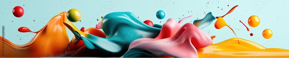 Poster abstract art showing the antioxidative properties of epicatechin in vibrant color patterns
