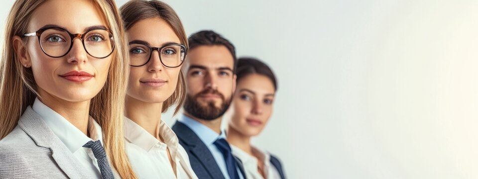 Confident Business Team in Modern Office Environment