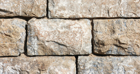 Detail of stone wall for background texture.