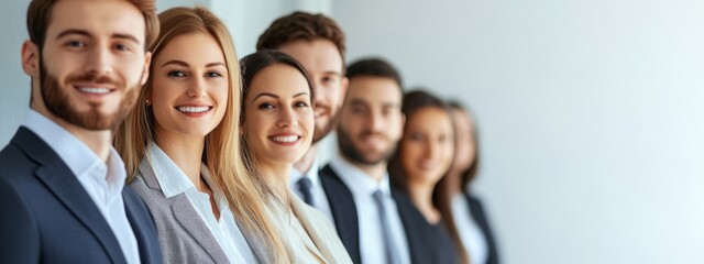 Obraz premium Confident Business Team Collaborating for Success in Corporate Environment