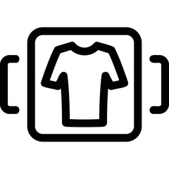 Simple vector icon clothing selection, gallery