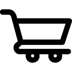 Simple vector icon shopping cart
