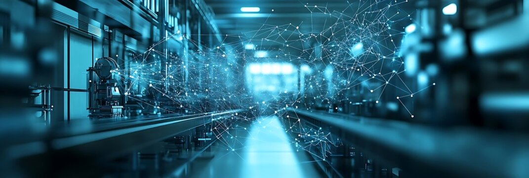 Illustration of Industry 4.0 Smart Factory Automation Network