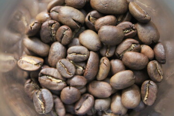 coffee beans isolated on white