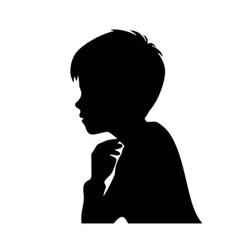 recommend clip art: young boy thinking  icon design silhouette vector illustration transparent background