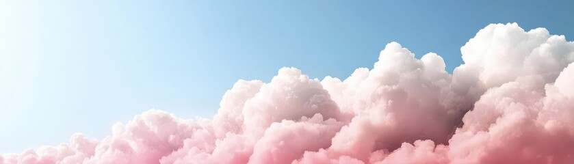 Fototapeta premium Enhance the beauty of your home office with this stunning cloudthemed wallpaper