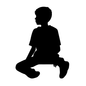 recommend clip art: young boy thinking  icon design silhouette vector illustration transparent background