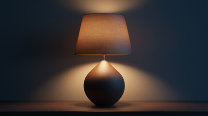 A realistic table lamp is a functional and stylish lighting fixture designed to provide soft, ambient light, often featuring a detailed base and lampshade that complements a variety of home or office 