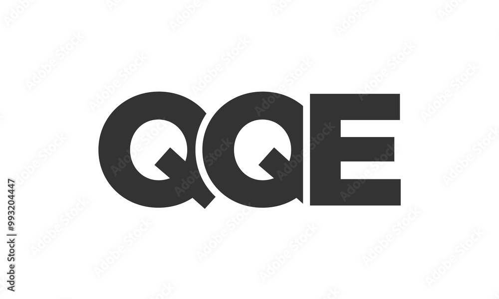 Poster qqe logo design template with strong and modern bold text. initial based vector logotype featuring s
