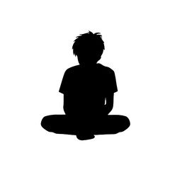 Thinking Face Silhouette  -  vector illustration transparent background