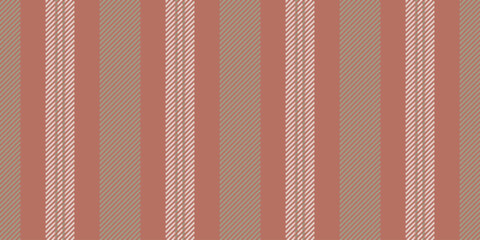 Row stripe pattern vector, book fabric texture vertical. Eps10 seamless lines textile background in red and pastel colors.