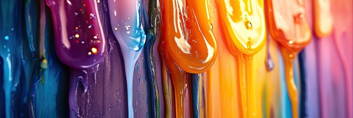 Melting wax texture in multi - colored candles, with dripping layers creating abstract patterns