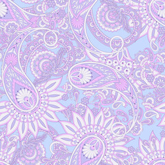 Vintage floral background. Damask paisley seamless vector pattern