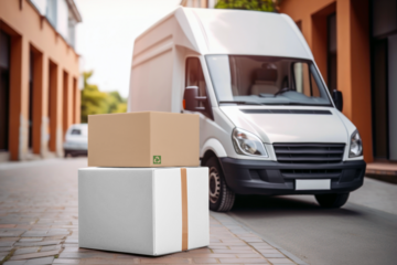 Parcel box png mockup, transparent design