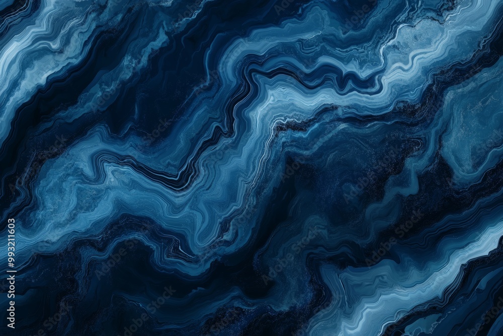 Poster an abstract background of dark blue marble pattern texture. can be used for wallpaper or a backgroun