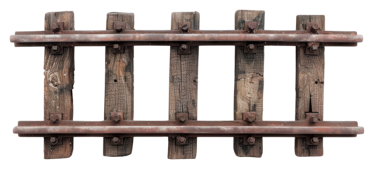 PNG Vintage wooden railway track
