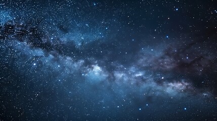 Milky way and stars in the night sky