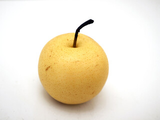 Fresh pear fruit, on white