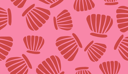 Cute shell pattern background vector design