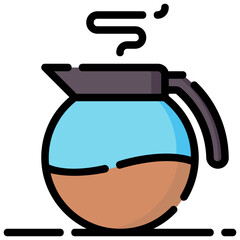 coffee filled outline vector icon