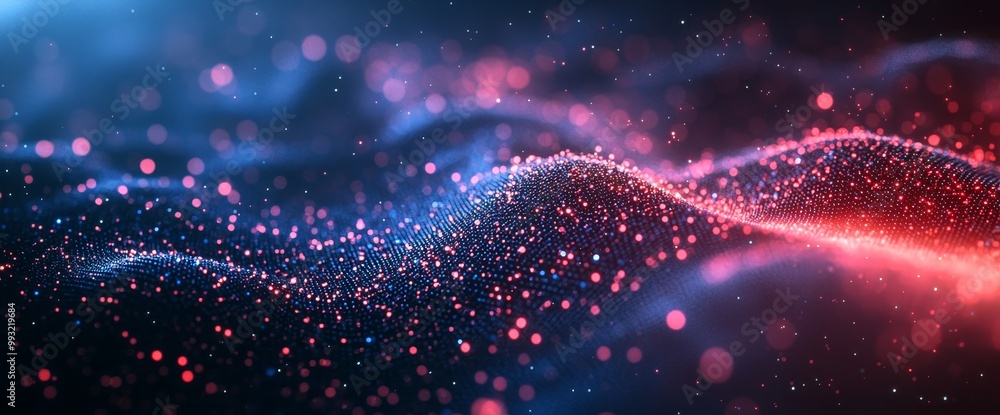 Poster Distributed register technology, block chain text and computer connections. 3D rendering.