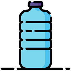 water filled outline vector icon