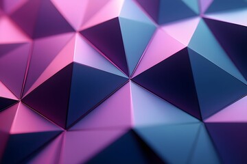 Obraz premium Geometric pattern with vibrant purple and blue triangular shapes