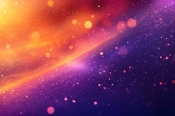 Fototapeta premium Colorful cosmic background with stars and glowing particles at night