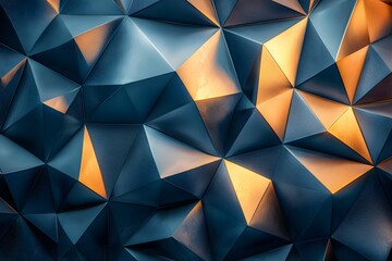 Textured geometric background with warm lighting effects and shadows
