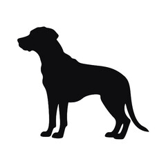 Dog Silhouette LOGO -  vector illustration transparent background